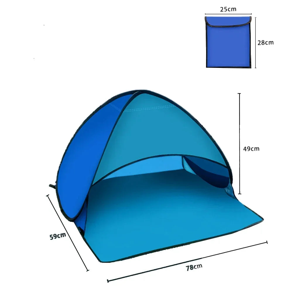 Tragbares Mini Sonnenschutz Zelt – Outdoor Kopfzelt Strand Sonnenschutz Wind- & Sandfest Pop-Up Sonnenblende