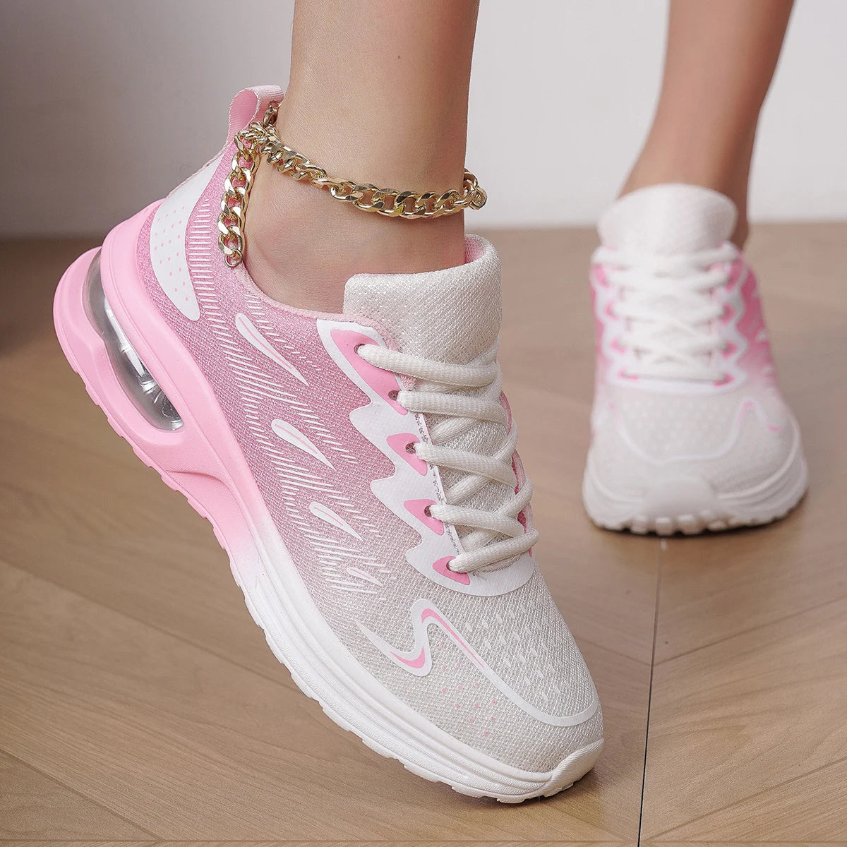 Damen Cushion Sneaker – Modische Walkingschuhe | Atmungsaktive Mesh Tennisschuhe & Sportschuhe Kaufschwan®