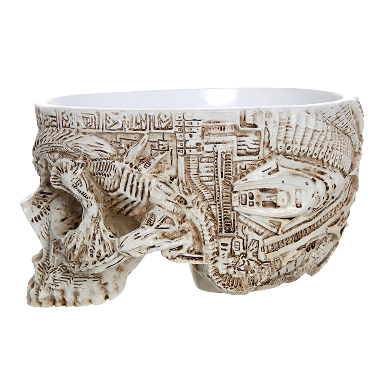 Totenkopf Blumentopf – Multifunktionaler Gothic Skelett Pflanztopf | Halloween Schädel Dekoration für Zuhause Kaufschwan®