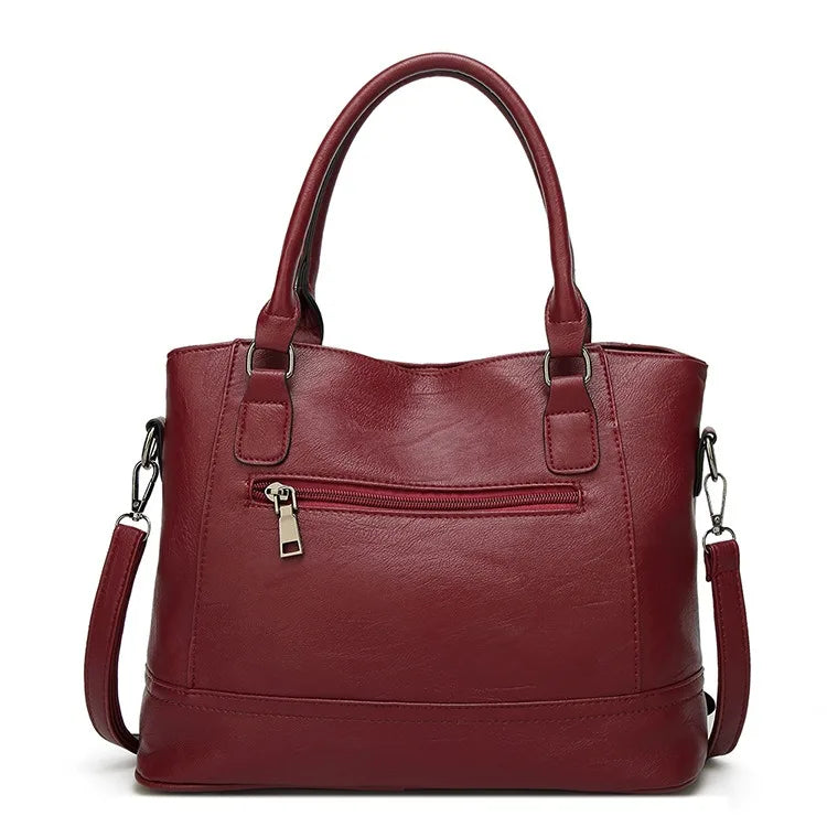 Retro Damen Handtasche – Motorrad Stil Tote Bag aus Weichem PU Leder | Große Casual Schulter- & Crossbody Tasche Kaufschwan®