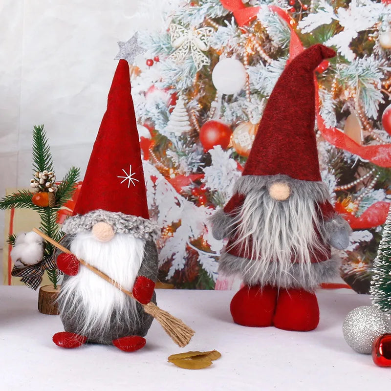 Weihnachten Faceless Wichtel mit Rotem Hut – Stehende Rudolf Zwergpuppen | Weihnachtsdeko & Geschenk-Set Kaufschwan®