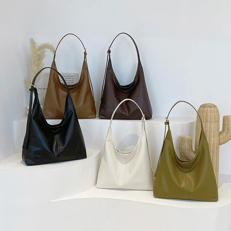 Große Damen Tote Tasche für Eine Schulter – Lässige & Vielseitige Crossbody Handtasche | Modische Schlichte City Tasche