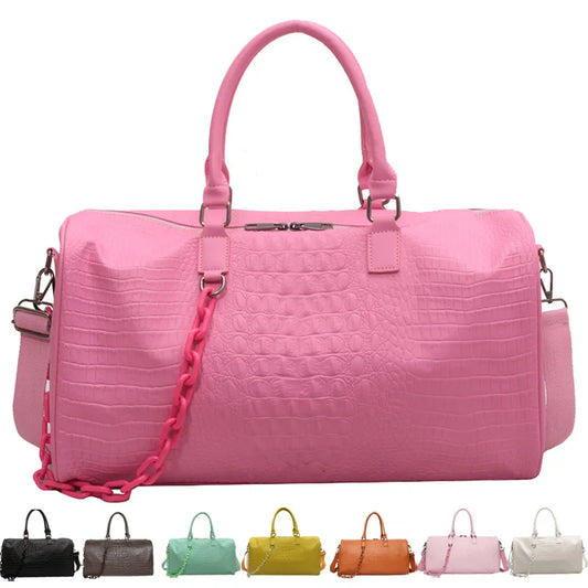 Damen Reisetasche/Handtasche – Große Wasserdichte PU Schultertasche für Business | Candy Color Gym Crossbody Pendler Tasche Kaufschwan®