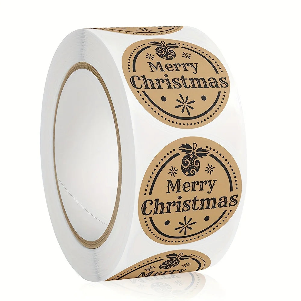500 Stück „Merry Christmas“-Aufkleber – Festliche Geschenkaufkleber | Deko-Etiketten für Geschenke, Umschläge, Karten & Weihnachtsverpackungen Kaufschwan®