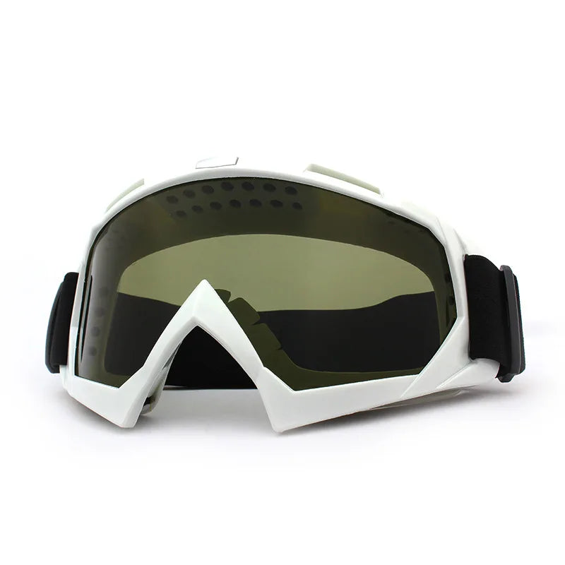Transparente Skibrille – Winddichte Motorrad- & Fahrradbrille | HD Anti-Beschlag Schneebrille für Outdoor Sport & Winteraktivitäten Kaufschwan® Schwarz-Weiß