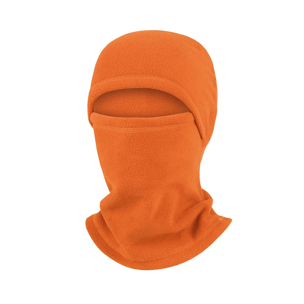 Vollgesichts-Balaclava – Winter Thermo-Fleece-Maske | Motorrad, Fahrrad & Sport Lauf Sturmhaube mit Halswärmer Kaufschwan® Orange