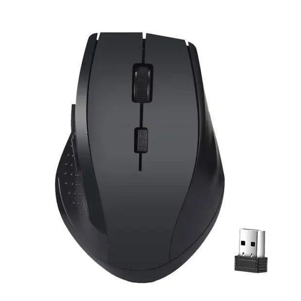 2.4GHz Kabellose Gaming Maus – Ergonomische Computer PC Maus mit USB Empfänger | Laptop Zubehör Kaufschwan® Schwarz