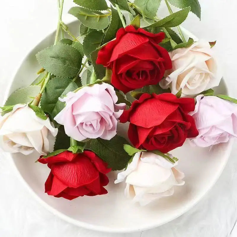 1/5/10/20 Stück Künstliche Rosen – Realistische Seidenrosen füar Hochzeit & Wohndekoration | Eleganter Rosenstrauß aus Kunstblumen Kaufschwan®