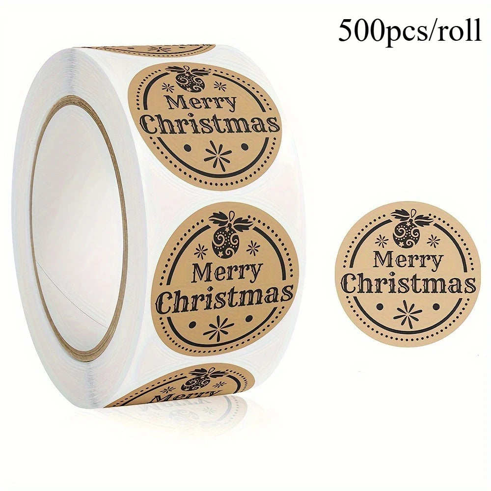 500 Stück „Merry Christmas“-Aufkleber – Festliche Geschenkaufkleber | Deko-Etiketten für Geschenke, Umschläge, Karten & Weihnachtsverpackungen Kaufschwan® 500 Stück