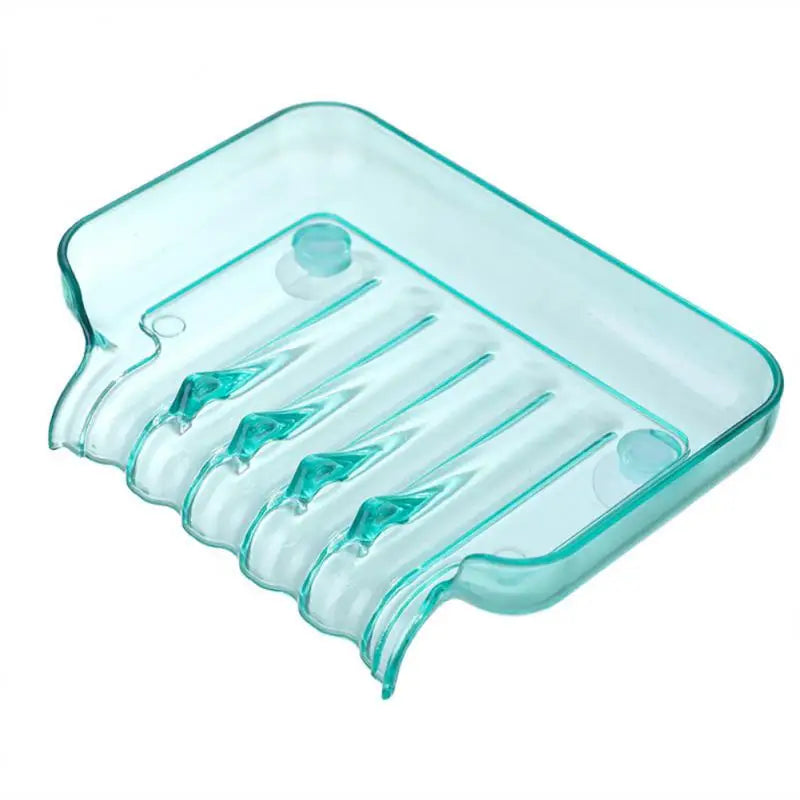 Bunte Wasserfall-Seifenschale – Kunststoff-Seifenhalter mit Saugnapf für Bad & Küche Kaufschwan® Blau