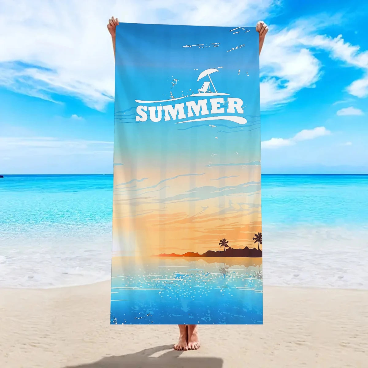 Ultrafeines Mikrofaser Schnell Trocknendes Strandtuch – Saugfähiges Handtuch für Sport, Schwimmen & Duschräume Kaufschwan® Design 1 150x75cm