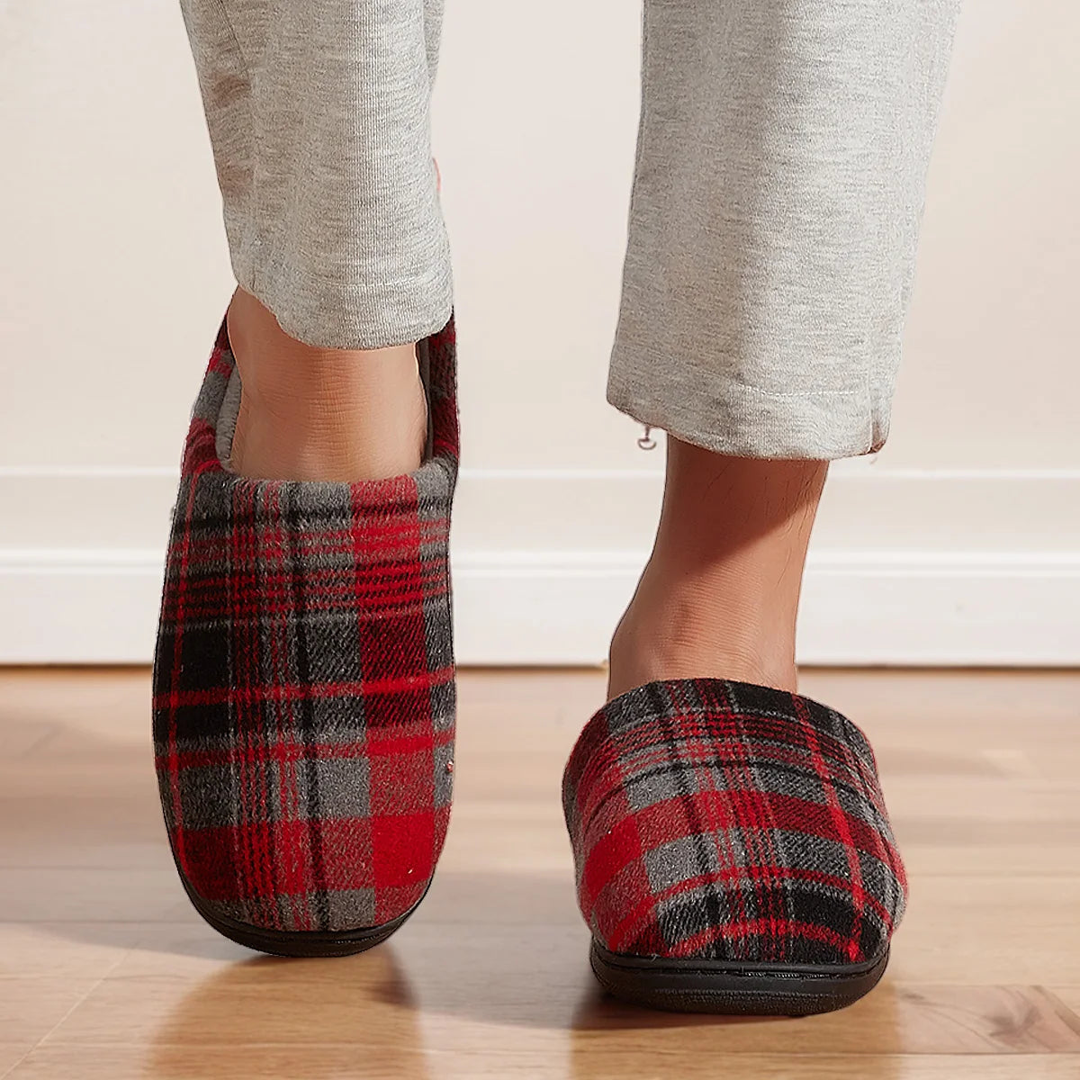 SALE - Herren Plüsch Hausschuhe | Bequeme Memory Foam Schuhe | Winter Warm & Weich Schlafzimmer Hausschuhe Kaufschwan®