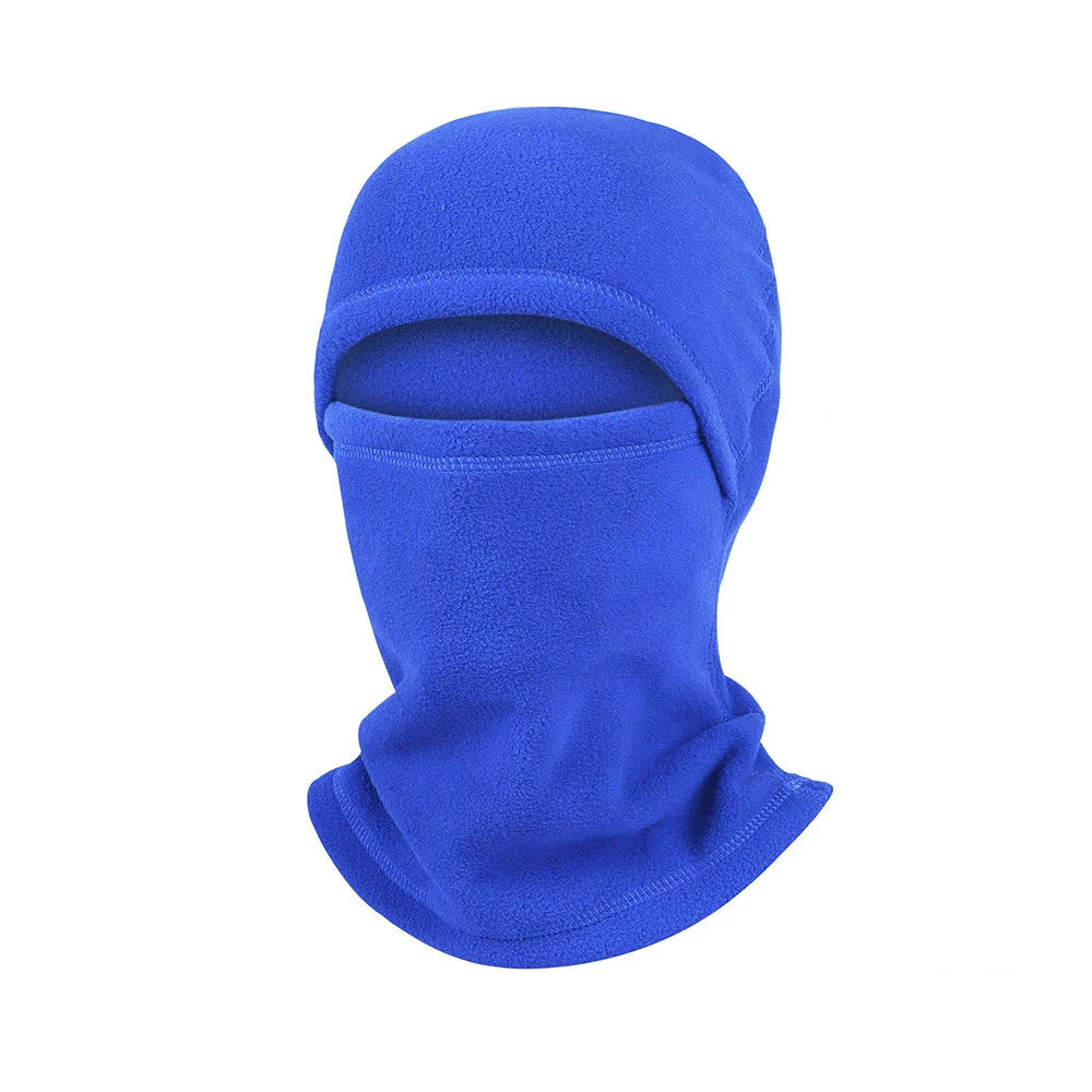 Vollgesichts-Balaclava – Winter Thermo-Fleece-Maske | Motorrad, Fahrrad & Sport Lauf Sturmhaube mit Halswärmer Kaufschwan® Blau