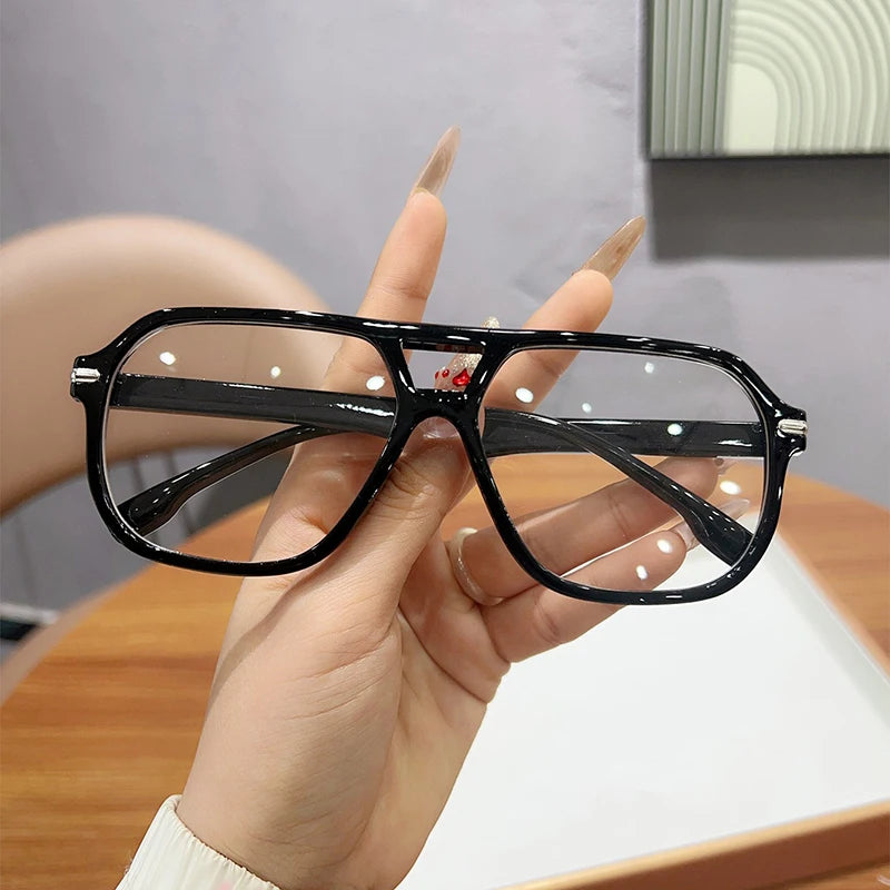 Retro Anti-Blau-Licht Computerbrille – Modische Übergröße Fassung für Damen & Herren | Stilvolle Klassische Schutzbrille Kaufschwan®