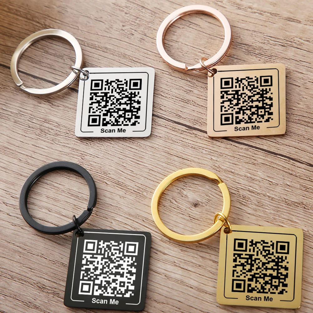 Personalisierter QR-Code-Schlüsselanhänger – Individuelle Visitenkarte aus Edelstahl | Firmenlogo, Hochzeit & Party Geschenk Kaufschwan®