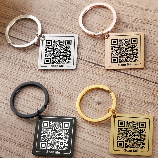 Personalisierter QR-Code-Schlüsselanhänger – Individuelle Visitenkarte aus Edelstahl | Firmenlogo, Hochzeit & Party Geschenk Kaufschwan®