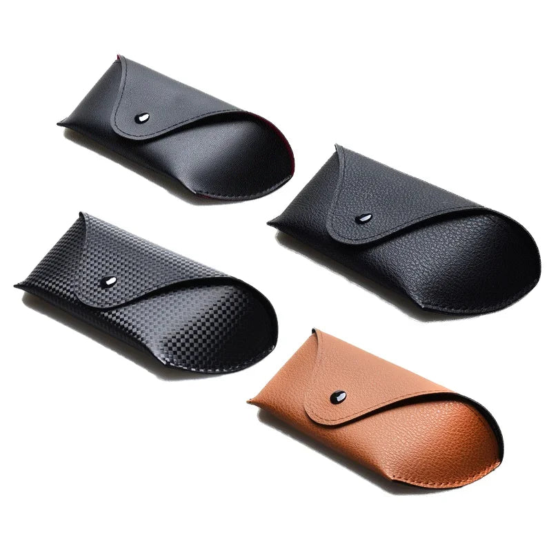 PU Leder Brillenetui mit Metallverschluss – Schutzetui für Sonnenbrillen und Lesebrillen für Damen und Herren Kaufschwan®