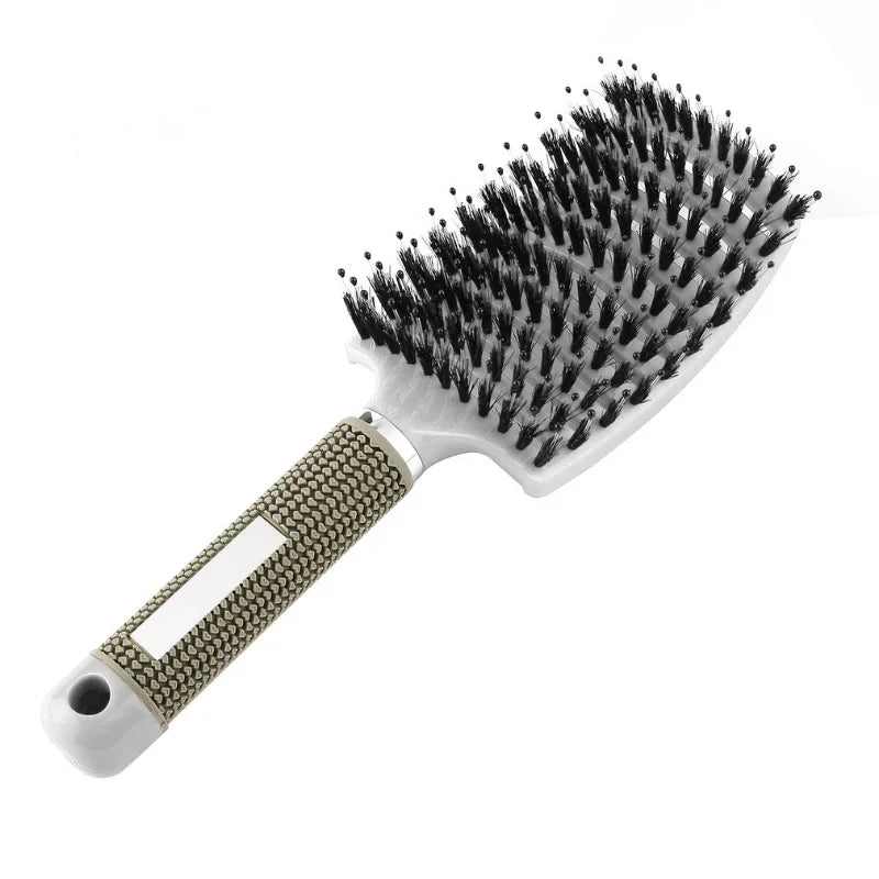 Exfoliating Haarbürste – Borstenkamm für Nasses & Lockiges Haar | Damen Stylingbürste & Perückenpflege Kaufschwan®