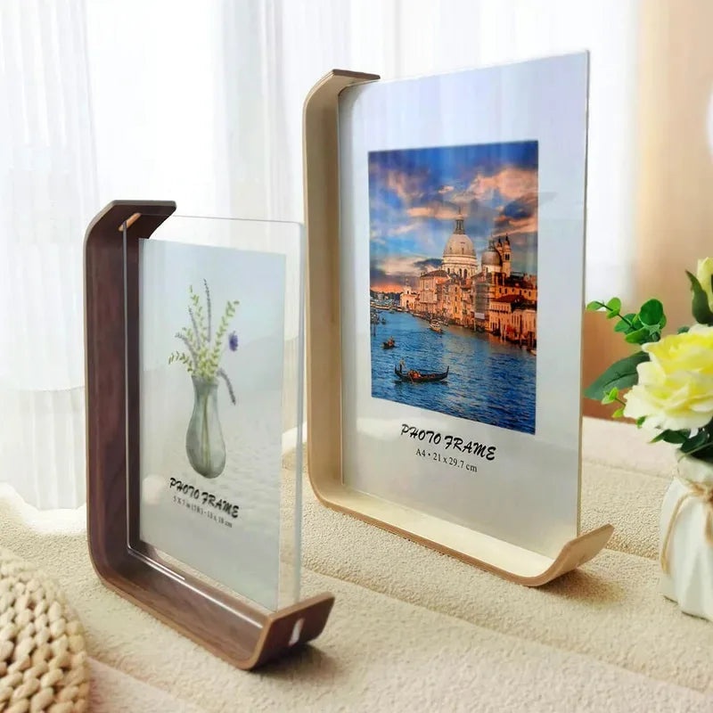 Acryl Holz Doppelseitiger Bilderrahmen – Desktop Dekoration für Hochzeit und Feier Kaufschwan®
