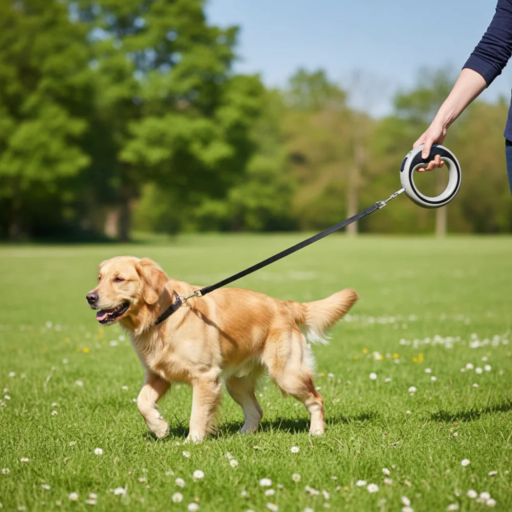 Ausziehbare Hundeleine mit Schlaufe Automatische Rollleine Verhedderungsfrei für Mittel Große Hunde Kaufschwan®