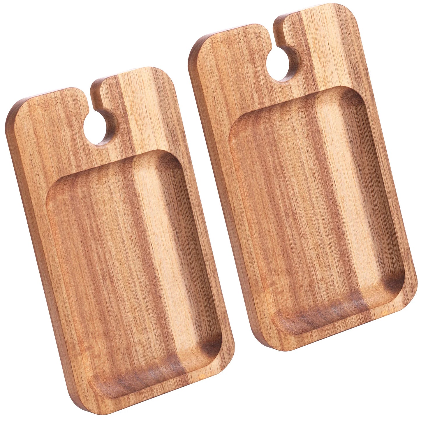Holz Dessertteller Tableware – Wein & Aperitif Platte | Serviertablett für Snacks & Trockenfrüchte Kaufschwan® 2 Stück