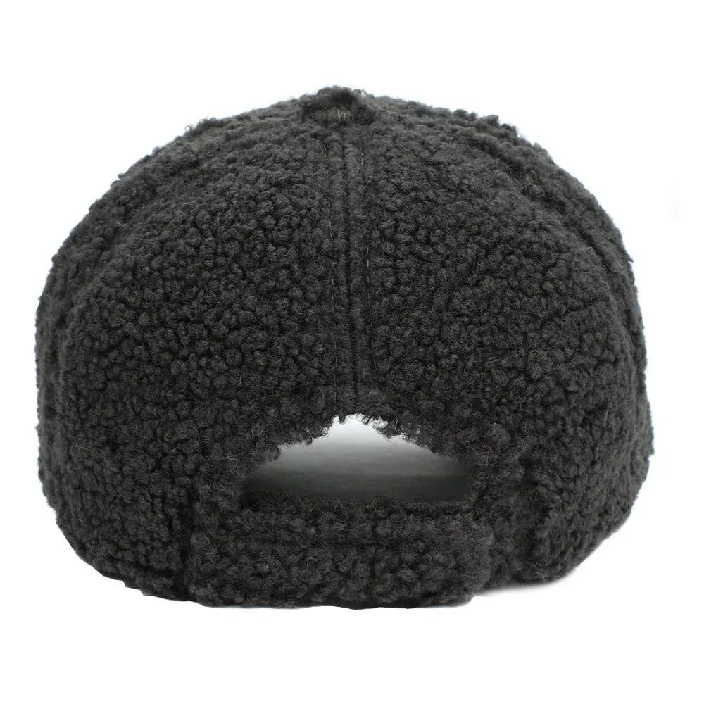 Herbst Winter Baseballkappe | Damen Kappe aus Kunstlammwolle | Warme Plüsch Baseballkappe Kaufschwan®