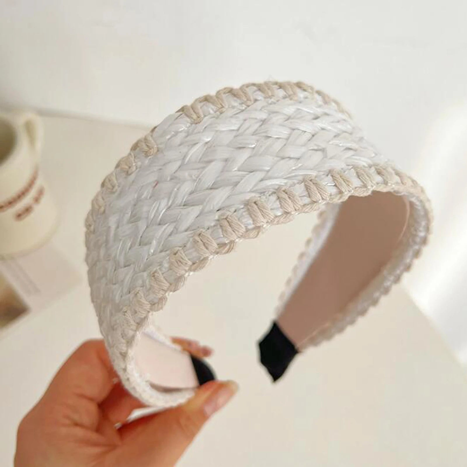 Strohgeflochtener Haarreif – Modischer Sommer-Turban-Haarreifen für Damen | Leichtes Haaraccessoire für Erwachsene Kaufschwan®