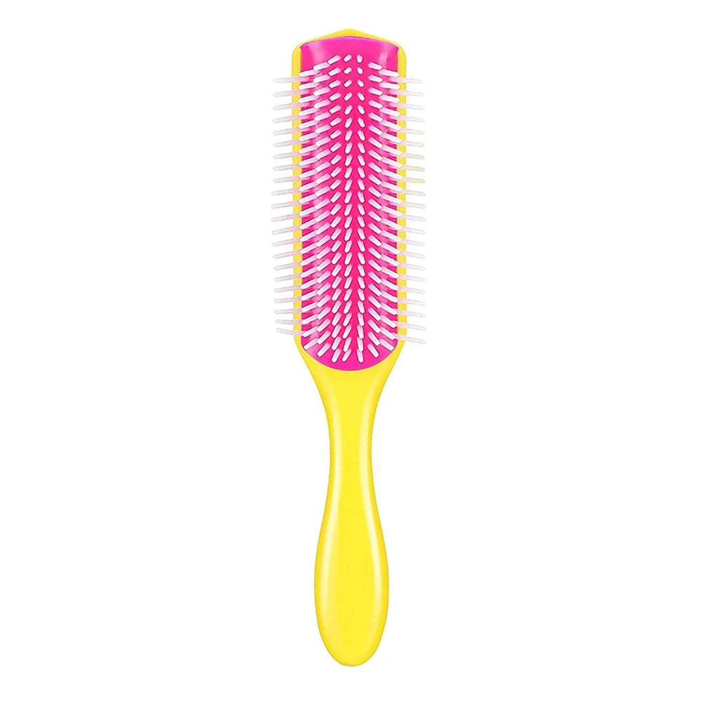 9-Reihen Styling Haarbürste – Entwirrungskamm für Glattes & Lockiges Haar | Kopfhaut-Massagebürste für Echthaar-Perücken Kaufschwan® Design 5