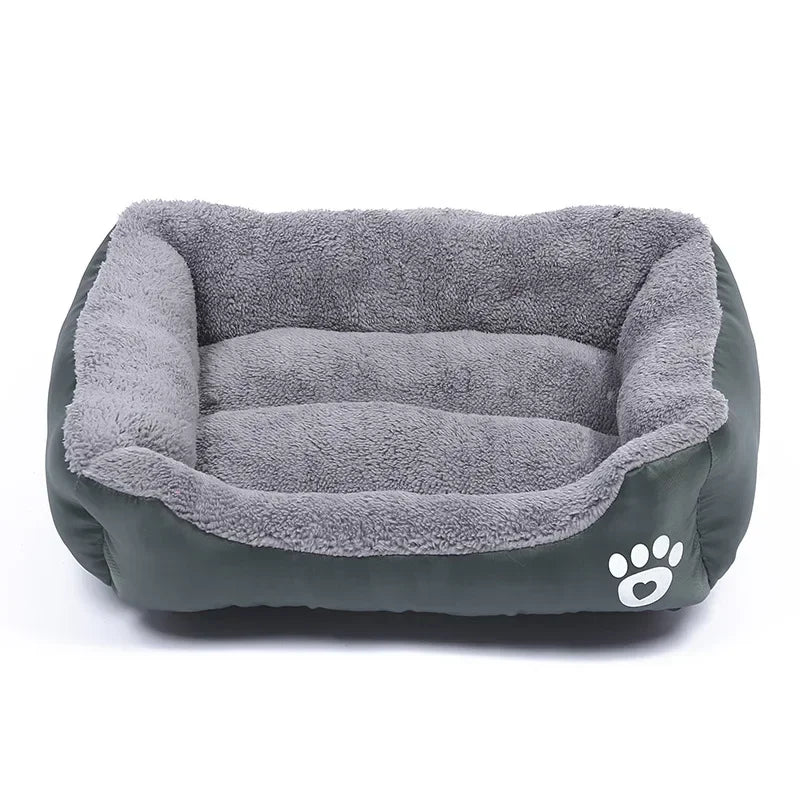 Weiches Warmes Haustierbett – Sofa Bett mit Wasserdichtem Boden für Hunde & Katzen Kaufschwan® Dunkelgrün S(43x32cm)