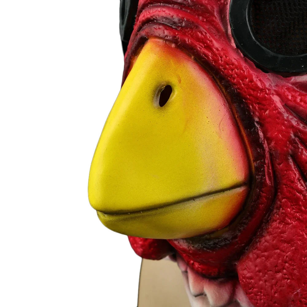 Cosplay Latex Miami Hahn Maske – Lustige Hühnerkopf Tiermaske für Halloween, Maskerade & Erwachsene Kostümpartys Kaufschwan®