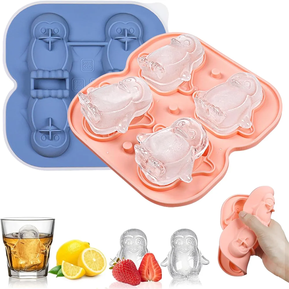 Pinguin Eiswürfelform aus Silikon – Für Whiskey, Cocktails & Getränke Kaufschwan®