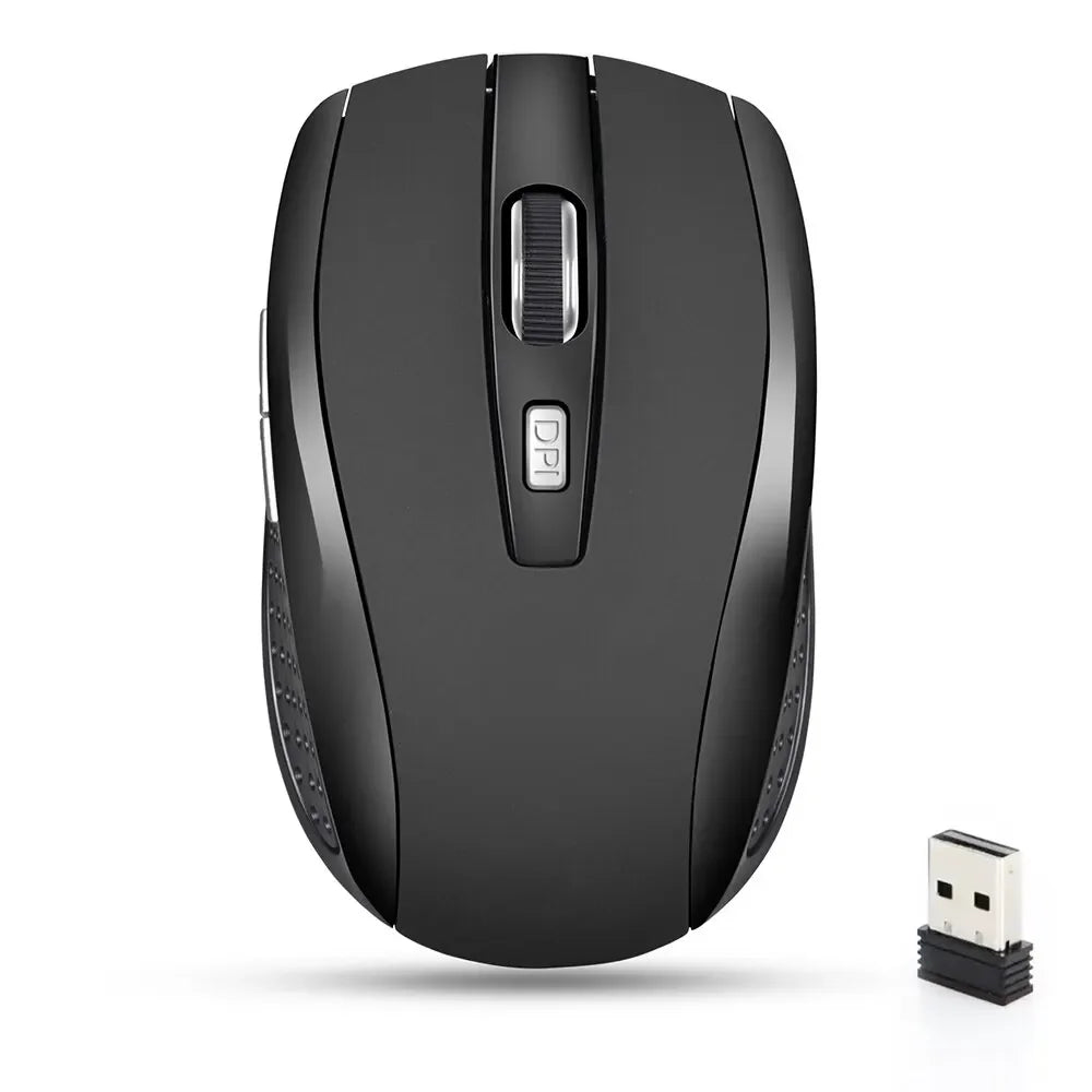 2.4G Tragbare Kabellose Maus – Ergonomische Mobile Optische Office Maus | Einstellbare 1600DPI für Notebook, Laptop & MacBook Kaufschwan®