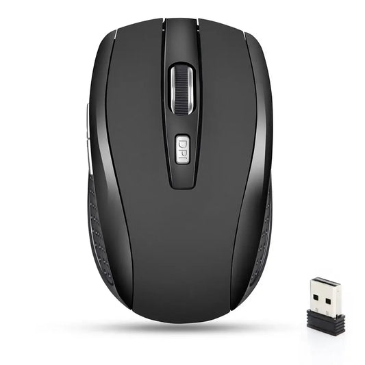 2.4G Tragbare Kabellose Maus – Ergonomische Mobile Optische Office Maus | Einstellbare 1600DPI für Notebook, Laptop & MacBook Kaufschwan®