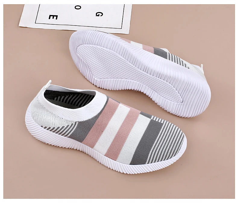 Damen Slip-On Sneaker – Hochwertige Freizeitschuhe | Bequeme Loafer für Spaziergänge | Übergrößen bis 44 Kaufschwan®