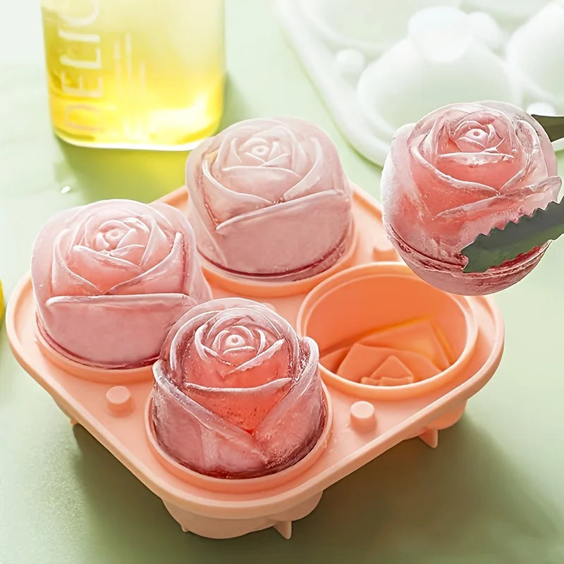 Rosenförmige Eiswürfelform – Elegante Eiswürfel für Getränke & Desserts Kaufschwan®