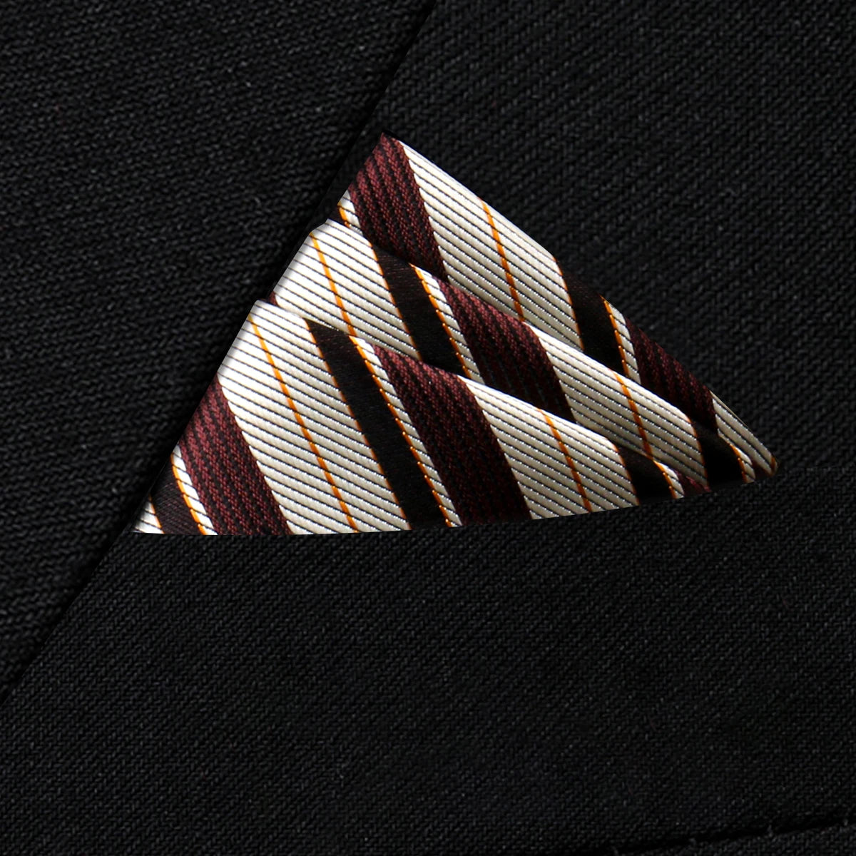 Herren Einstecktuch – Neues Design Jacquard Gewebtes Taschentuch, Braunes Anzug Accessoire für Hochzeit, Party & Formelle Anlässe Kaufschwan®