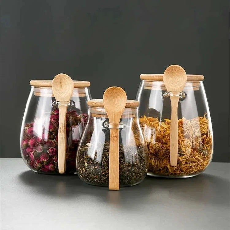 Hochwertige Vorratsbehälter – Glas Aufbewahrungsdosen mit Deckel | Luftdichte Küchenbehälter für Zucker, Tee & Kaffee Kaufschwan® 3er Set