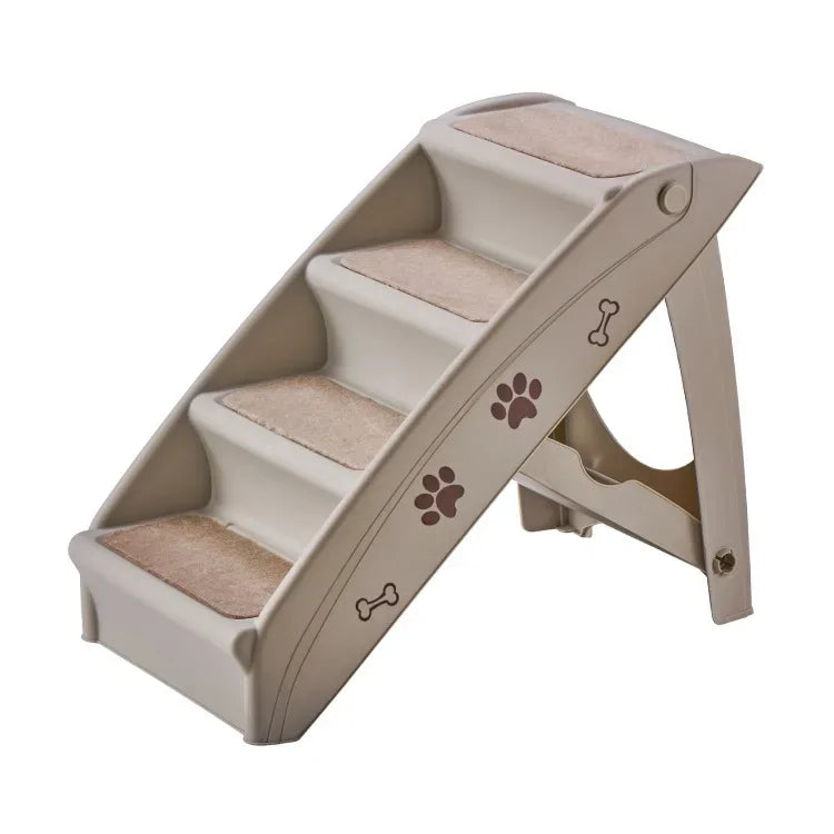 Klappbare Hundetreppe – Verstellbare Rutschfeste Haustierleiter für Kleine & Ältere Hunde Kaufschwan® Design 5