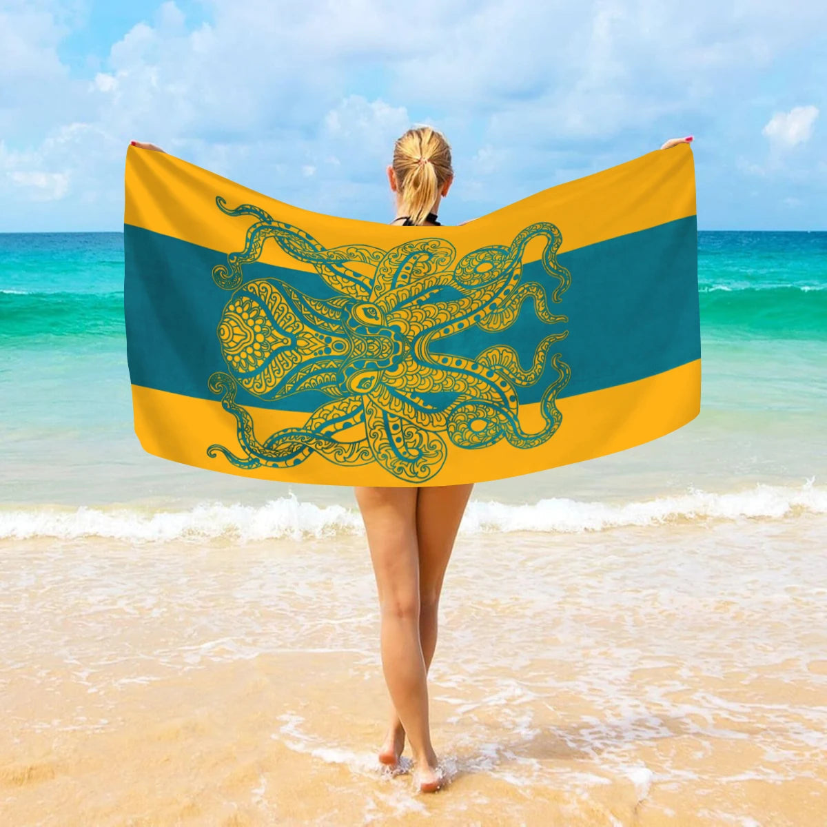 Großes Strandtuch aus Ultrafeiner Mikrofaser – Schnell Trocknend & Saugfähig | Multifunktionales Schwimm- & Reisetuch Kaufschwan®