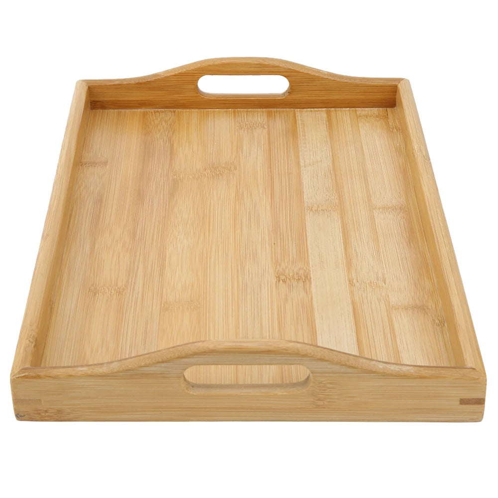 Bambus Tee-Tablett 38×25×5cm – Chinesisches Tee-Serviertablett für Teetassen, Multifunktionales Serviertablett für Zuhause & Gastronomie Kaufschwan®