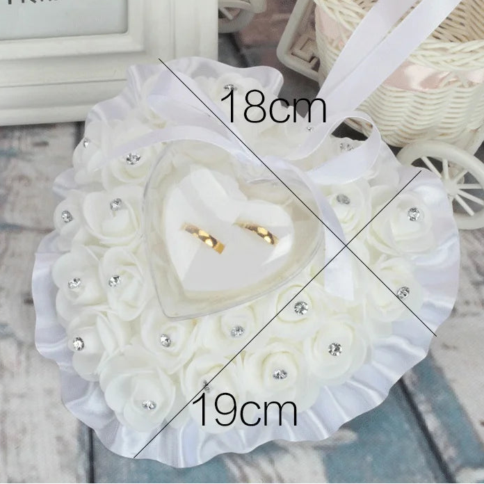 Rosen Ringkissen Hochzeit – Eleganter Ringhalter für Paare Kaufschwan®