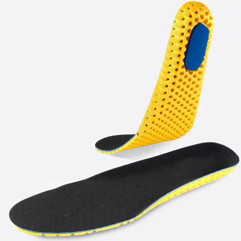 Weiche Memory Einlegesohlen | Atmungsaktive Mesh Sporteinlagen für Damen & Herren | Dämpfung & Fußgewölbeunterstützung Kaufschwan® Schwarz - Extra Pad EU35