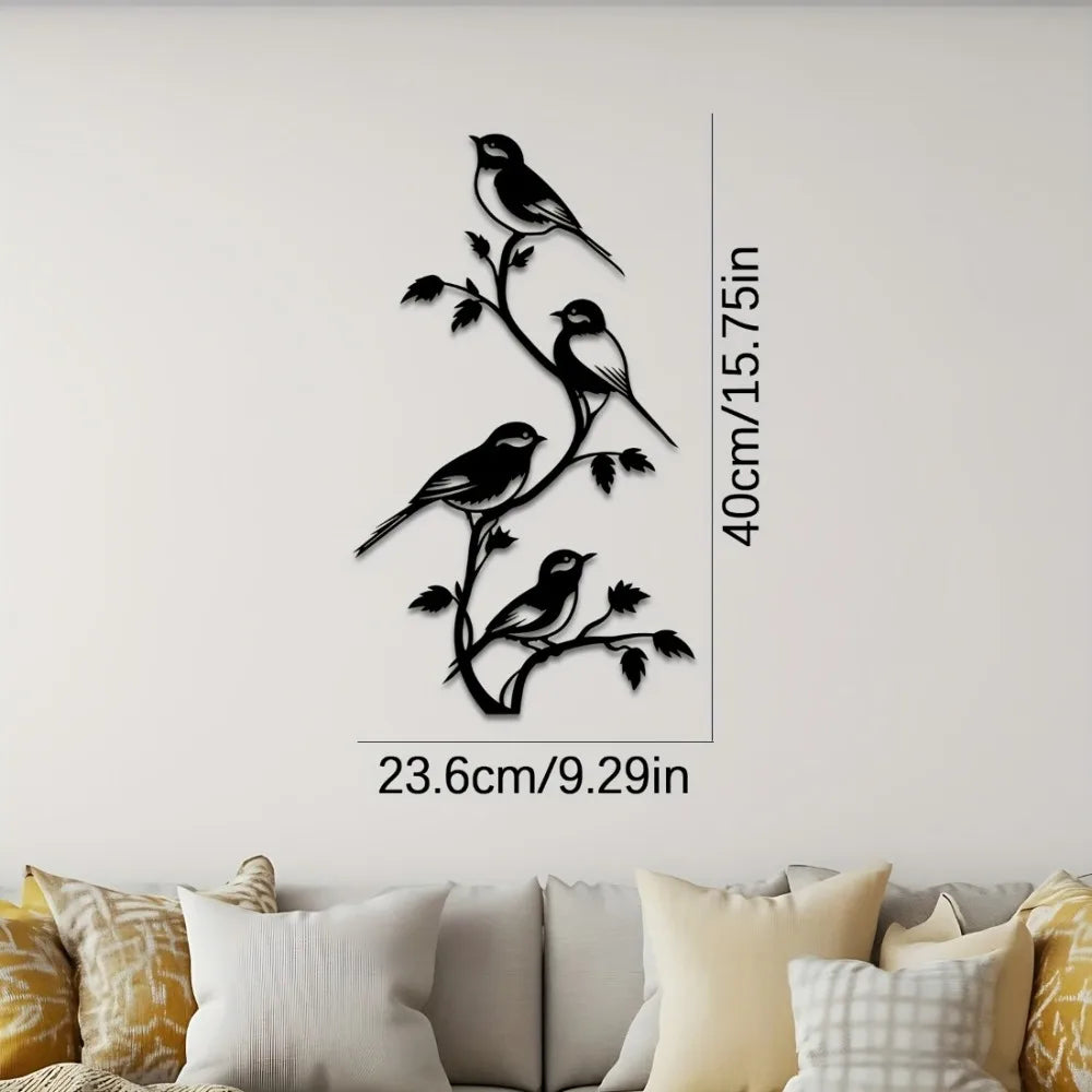 2D Flache Retro Metall Vogel Silhouette Wanddekoration – Handgefertigte Laser-Cut Kunst Kaufschwan®