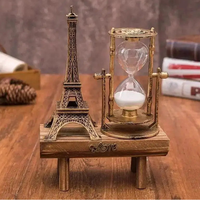 Kreative Eiffelturm Sanduhr – Moderne Minimalistische Holz Sanduhr Dekoration für Zuhause & Büro Kaufschwan®