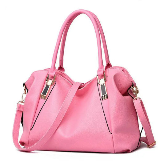 Luxus Designer Damenhandtasche aus Weichem Leder – Große Modische Tasche | Schulter- & Crossbody Damen Tasche Kaufschwan® Rosa 36x15x26cm