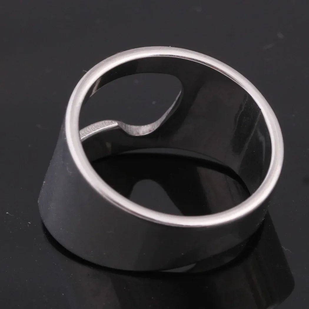 Flaschenöffner Ring – Edelstahl Finger Ring Bieröffner Gadget Kaufschwan®