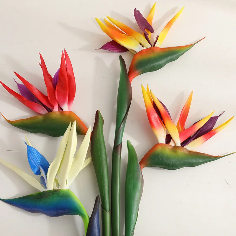 80cm Künstliche Paradiesvogelblume – Realistische Tropenpflanze für Wohnräume, Showroom & Innenraumdekoration Kaufschwan®