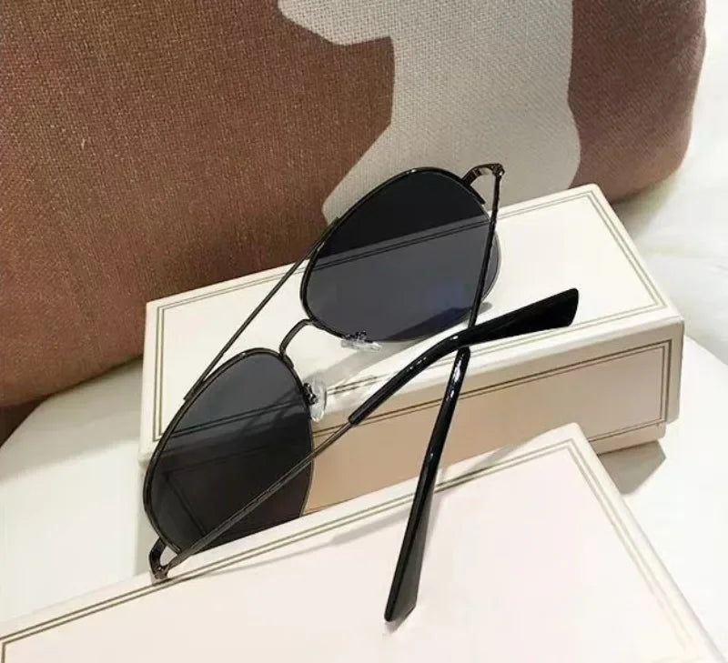 Modische Piloten-Sonnenbrille mit Verlaufsgläsern – Große Sonnenbrille mit UV400-Schutz und entspiegelten Gläsern für Herren Kaufschwan®