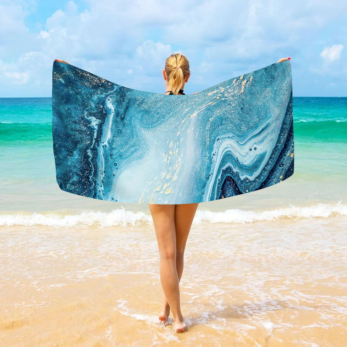 Ultrafeines Mikrofaser Schnell Trocknendes Strandtuch – Saugfähiges Handtuch für Sport, Schwimmen & Duschräume Kaufschwan®
