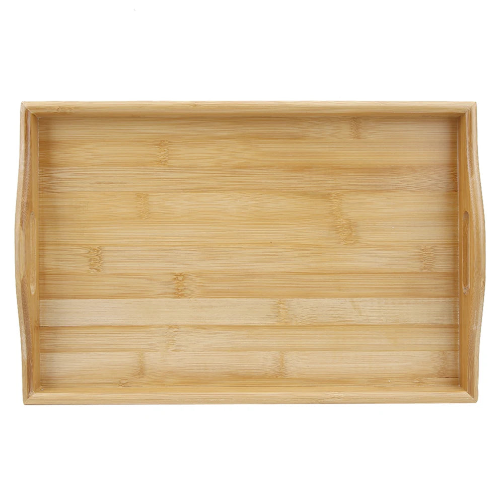 Bambus Tee-Tablett 38×25×5cm – Chinesisches Tee-Serviertablett für Teetassen, Multifunktionales Serviertablett für Zuhause & Gastronomie Kaufschwan®